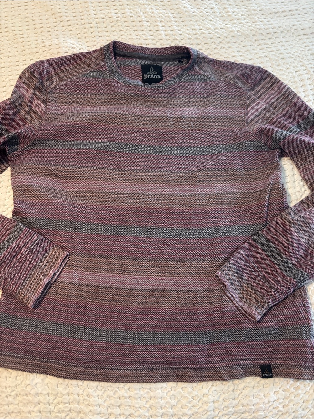 Prana Multi Colored Knit Long Sleeve Shirt Sz S
